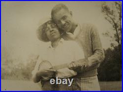 Antique Rare African American Flapper Era Golf Lovers Ukelele Serenade Old Photo