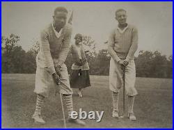 Antique Rare African American Flapper Era Golfers Driver Putter Gents Old Photo