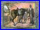 Antique Rare Vintage Green River Whiskey Advertising Metal Sign Black Americana