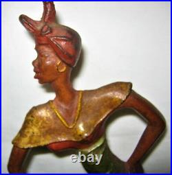 Antique Rhumba Dancing Black Americana African Lady Cast Iron Doorstop Hubley Us