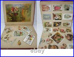 Antique Scrapbook Trade Cards Die Cuts Black Americana C. 1880 Blank Pages VGC