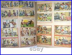 Antique Scrapbook Trade Cards Die Cuts Black Americana C. 1880 Blank Pages VGC