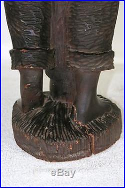 Antique Statue Folk Art Carving Sculpture Black History Americana Collectible