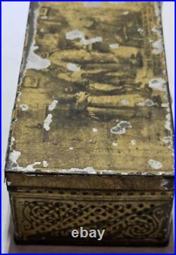 Antique The Diamond Match Company Metal Tin With African American Art