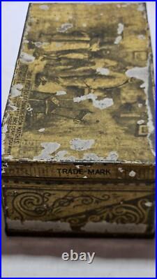 Antique The Diamond Match Company Metal Tin With African American Art