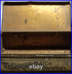 Antique The Diamond Match Company Metal Tin With African American Art
