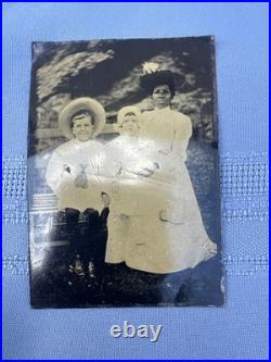 Antique Tintype African American Nanny & Two White Children 19th Century