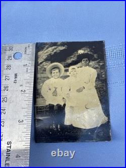 Antique Tintype African American Nanny & Two White Children 19th Century