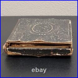 Antique Tintype Photo Girls Lock Of Hair Mourning Union Case 1800s 2 Woman READ