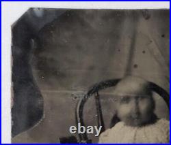 Antique Tintype Photo Medical Deformed Baby Alien Circus Sideshow Freak Oddity