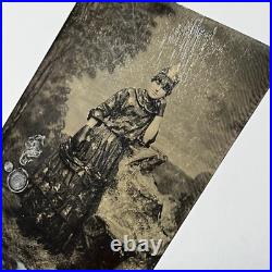 Antique Tintype Photograph Young Woman In Star Dress Costume withCrown Odd