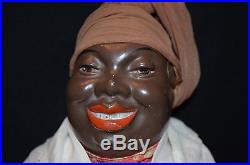 Antique Tony Sarg's Black Americana Mammy Doll withtag 18 in
