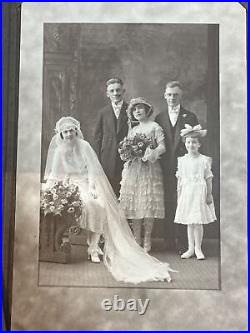 Antique Victorian 30 Cabinet Cards Wedding Lot Early 1900's Marriage Pictures