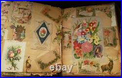 Antique Victorian Die Cut Advertising Scraps Book (Trade Cards, Black Americana)