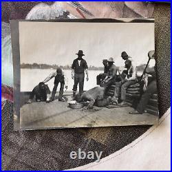 Antique Victorian Photos African Americans Railroad Workers Pie Eating Contest
