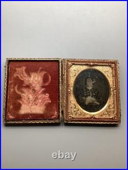 Antique Vintage Civil War Era Image Daguerreotype Gold Filled Case Photo Frame Antique Vintage Civil War Era Image Daguerreotype Gold Filled Case Photo Frame