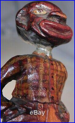 Antique Vintage Outsider Folk Art Black Americana Wood Carving Man OLD PAINT 30s