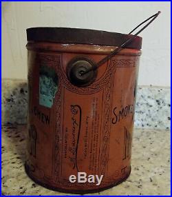 Antique Vintage Pre-Biggerhair N Hair Tobacco Tin Can Black Americana