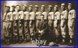 Antique Vtg Baseball Team Player Photo Uniforms Gloves Ball Coach