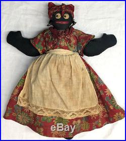 Antique c. 1920s African-American Black Americana Folk Art Rag Doll New Orleans