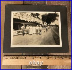 Antique photo Roadside Cider BBQ Restaurant customers standing out front rare