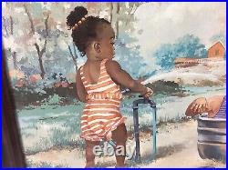 Art /Painting G Rose -Three African- Sisters In Play -Canvas Reproduction #2654