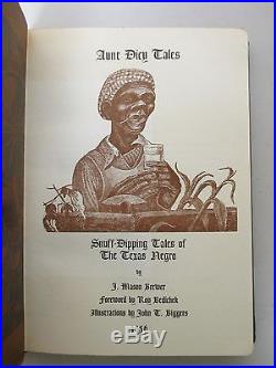 Aunt Dicy Tales of the Texas Negro J. M. Brewer, John Biggers SIGNED/LIMITED