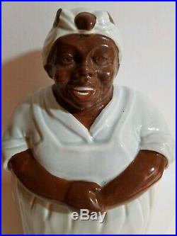 Aunt Jemima Black Americana Vintage Mammy Cookie Jar Mosaic Rare Blue Dress