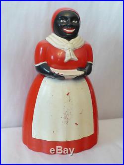 Aunt Jemima Vtg Cookie Jar F&F Mold & Die Works Black Mammy Americana Plastic