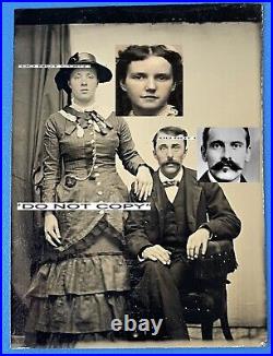 Authentic Doc Holliday & Big Nose Kate Tintype Photo. Near Pristine Condition