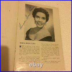 Autograph THERESA GREEN COLEMAN soprano black americana programme