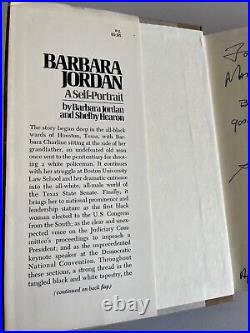 BARBARA JORDAN SIGNED A Self Portrait African American Texas U. S. Senator