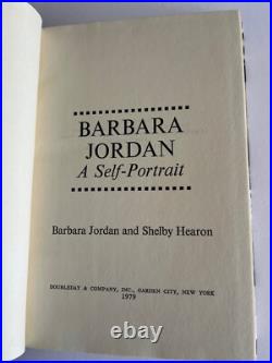 BARBARA JORDAN SIGNED A Self Portrait African American Texas U. S. Senator