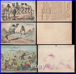 BLACK AMERICANA VICTORIAN 1880s Trade Cards (6) with(3) Baseball INCL (2) H804-5A