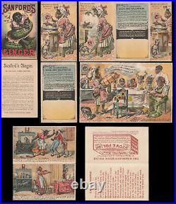 BLACK AMERICANA VICTORIAN 1880s Trade Cards (6) with(3) Baseball INCL (2) H804-5A