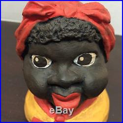 Black Memorabilia Black Mammy Head With Frute Jar Embedded In Bottom