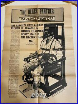 BLACK PANTHER MANIFESTO POSTER Bobby Seale in the Electric Chair 1970