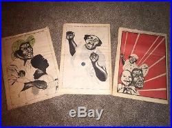 BLACK PANTHER PARTY New York City 3 Rare Vntg Collectable Newspapers