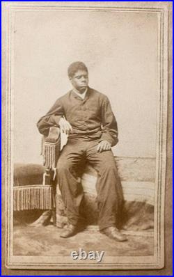 BLIND TOM RARE CDV PHOTO PIANO PLAYER SAVANT AFRICAN AMERICAN 1860s BLACK MAN
