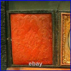 BOY 1/9 Plate Daguerreotype Ambro Tintype Thermoplastic red velvet Union Case