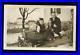 BOY DRIVING TOY PEDAL DERBY CAR WITH WEIRD OWL ON TRUNK! 1920s VTG ANTIQUE PHOTO