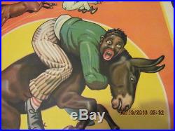 Bay's Bros. Circus Poster 1935 January Mule Act Black Americana Donaldson