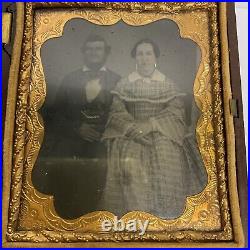 Beautiful ANTIQUE VICTORIAN TINTYPE PHOTO IN FRAME 4 X 3 1/2