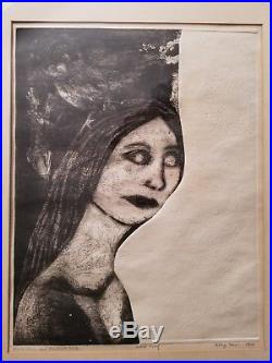 Betye Saar Artist Proof 1964 Enchantress & Twilight Bird etching Black Americana