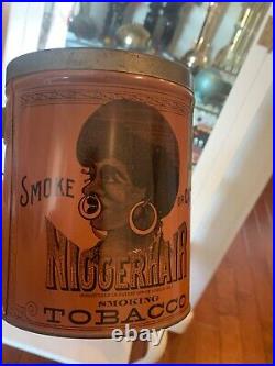 Bigger Hair Tobacco Tin Vintage Black Americana Rare