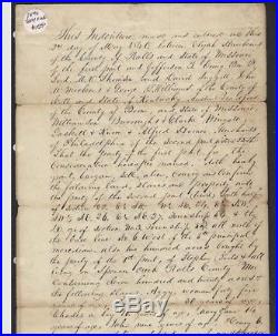 Black American Slavery Documentation 1840 Mortgage For Slaves And Land
