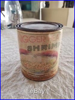 Black American VERY RARE Ngger Head Shrimp tin can
