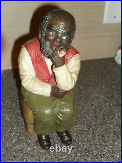 Black Americana 1900's J. Maresch Vintage Figural Tobacco Jar