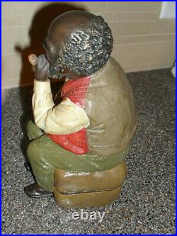 Black Americana 1900's J. Maresch Vintage Figural Tobacco Jar