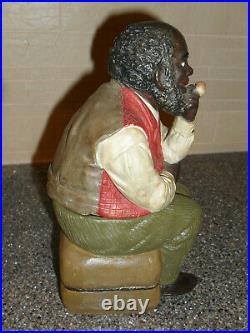 Black Americana 1900's J. Maresch Vintage Figural Tobacco Jar